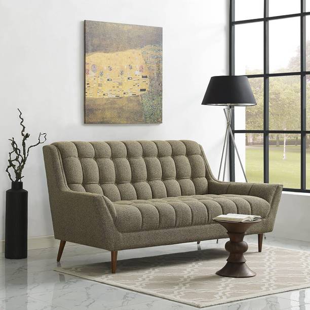 India wood mart Wooden Sofa Chaise Longue for Your Bedroom, Living Room and Loving Spaces Leather 3 Seater  Sofa
