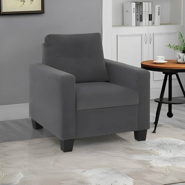 shivang mattress Fully Upholstered One Seater Sofa For Living Room , Bed Room , Office , Cafe Fabric 1 Seater  Sofa