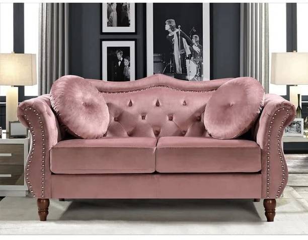 Soul Light Art MODERN FABRIC Hand Tufted 2 Seater Chesterfield Sofa for Home & Living Room Fabric 2 Seater  Sofa