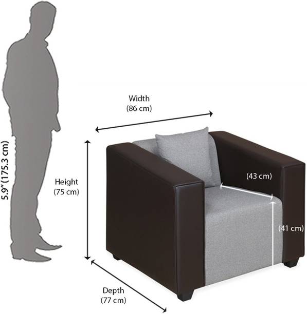 WESTIDO Kayi Leatherette 1 Seater  Sofa