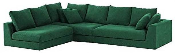 Homax 3-Piece L-Shape Modular Sofa Set – 6-Seater Luxury Sectional in Premium Fabric 6 Seater  Sofa