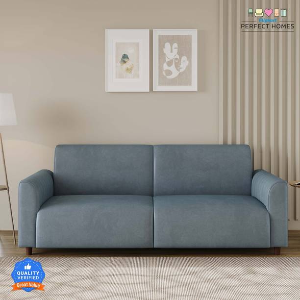 Flipkart Perfect Homes Olivo Premium Velvet Fabric 3 Seater  Sofa
