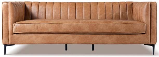 Thelevel Urban Classic – Tan Leather Edition 🧡 3 Leatherette 3 Seater  Sofa