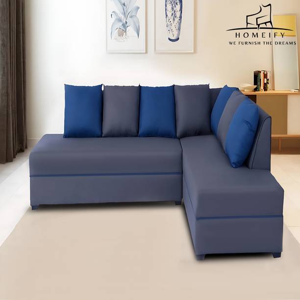 Homeify Adorna 6 Seater L Shape Sofa Set for Living Room Fabric 6 Seater  Sofa