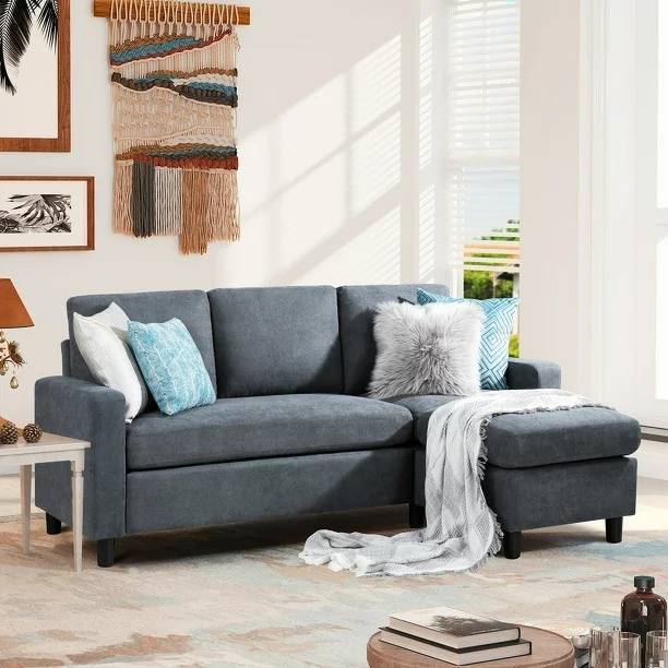 Comfort Couch Exotica 4 Seater Convertible Sectional Sofa Fabric Sofa Fabric 4 Seater  Sofa