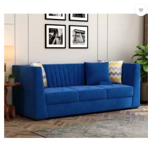 SS CRAFTMAKERS Wood Fabric 3 Seater  Sofa