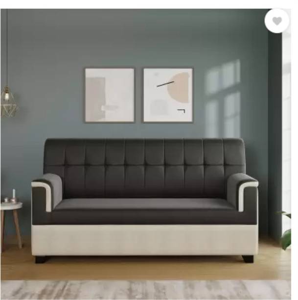 SS CRAFTMAKERS Wood Fabric 3 Seater  Sofa