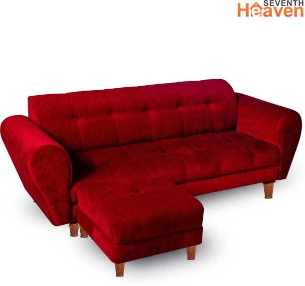 Seventh Heaven Milan 4 Seater Sofa with Ottoman, Chenille Molfino Fabric: 2 year Warranty Fabric 4 Seater  Sofa