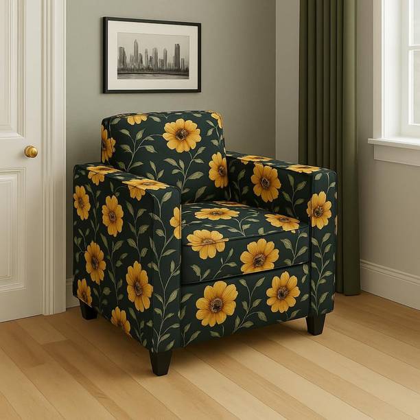 AARJU HOME DECORE Fabric 1 Seater Sofa | Velvet Fabric Sofa Fabric 1 Seater  Sofa