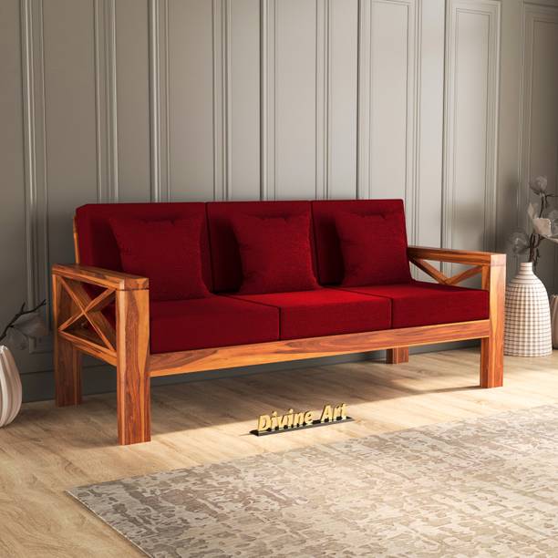 Divine Arts 3 Seater Sofa For Living, Waiting Room/ Office Fabric Fabric 3 Seater  Sofa