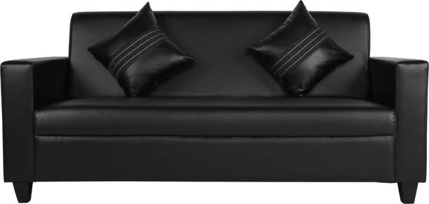 Flipkart Perfect Homes Crete Leatherette 3 Seater  Sofa
