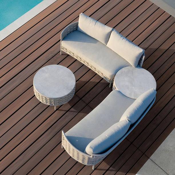 Mymigos Outdoor Furniture 3 Seater Iron Rope Sofa for Garden Balcony Living Room Fabric 6 Seater  Sofa