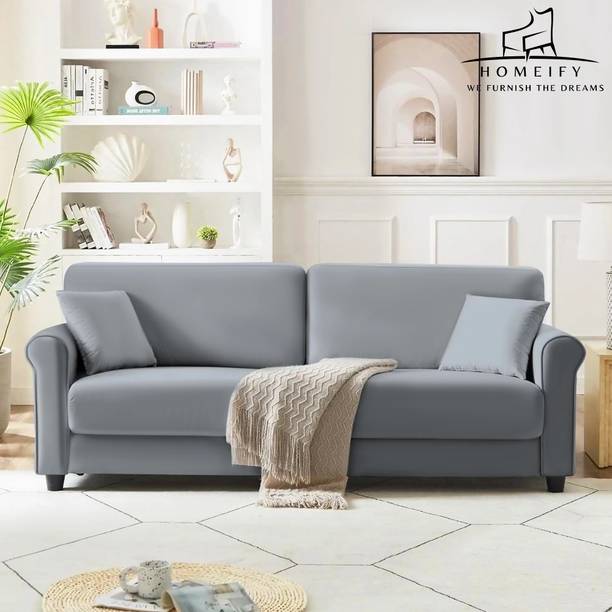 Homeify Blos 3 Seater Modern Comfy Sofa Set for Living Room Fabric 3 Seater  Sofa
