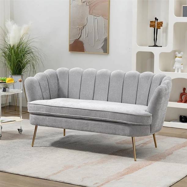 Soul Light Art 59" Wide Modern Small Sofa Small Mini Room Couch Two-Seater Fabric 2 Seater  Sofa