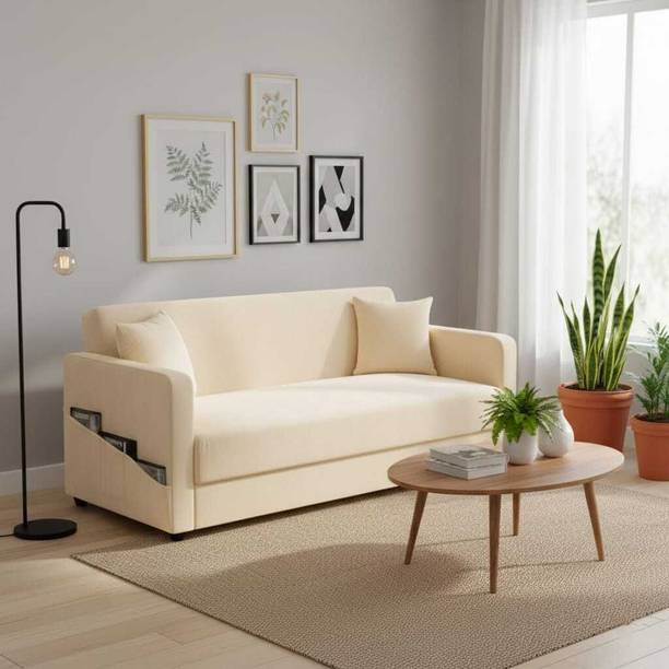Flipkart Perfect Homes Alleppey Relax Sofa with Soft Fabric Upholstery for Home Living Room Fabric 3 Seater Sofa