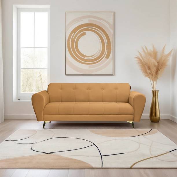 Seventh Heaven Milan Icon 3 Seater Sofa, Extra Spacious, Plush Suede Fabric 3 Seater  Sofa