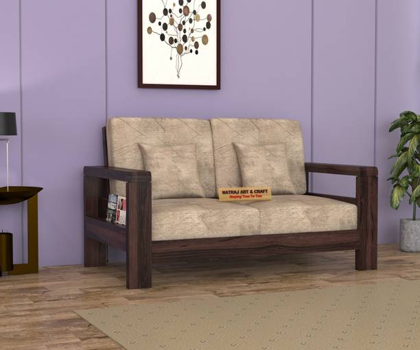 NATRAJ ART & CRAFT Sheesham Solid Wood 2 Seater Sofa for Living Room Home & Office | Sofa Set Fabric 2 Seater Sofa