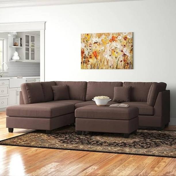 BuyFacturer Berlin Left Facing L Shape Fabric 6 Seater  Sofa