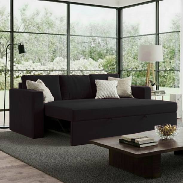 WAKESURE Premium Quality Velvet Fabric 3 Seater Sofa