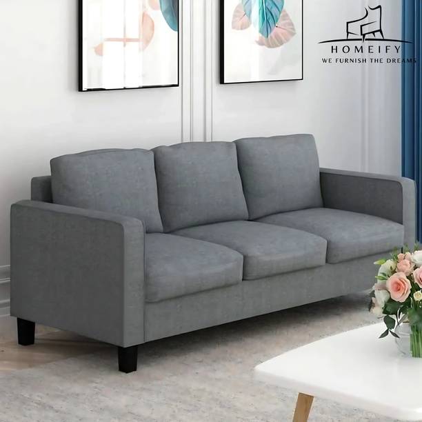 Homeify Cosy 3 Seater Fabric Sofa for Living Room Fabric 3 Seater  Sofa