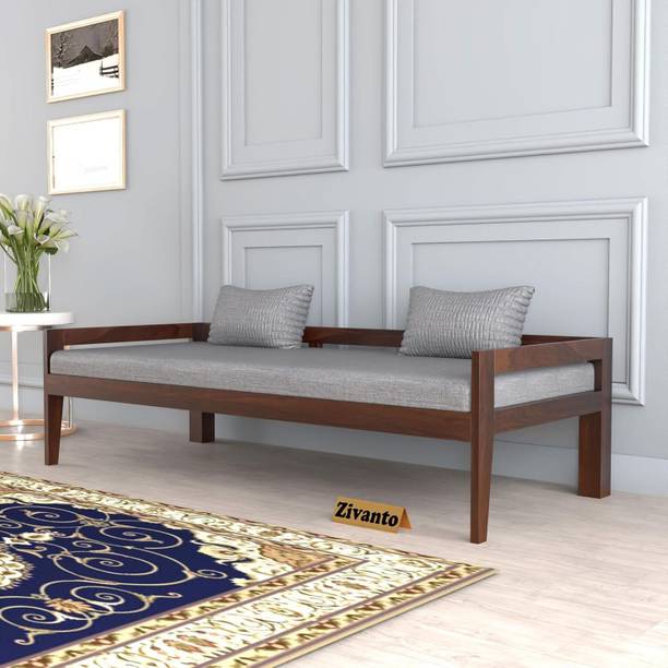 Utkarsh Solid Sheesham Wood Three Seater Sofa For Living Room/ Office || Fabric 3 Seater  Sofa