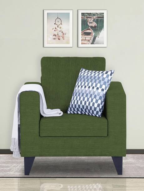 Flipkart Perfect Homes Solid Wood Framed Upholstered One Seater Fabric Sofa For Living Room | Office | Fabric 1 Seater  Sofa