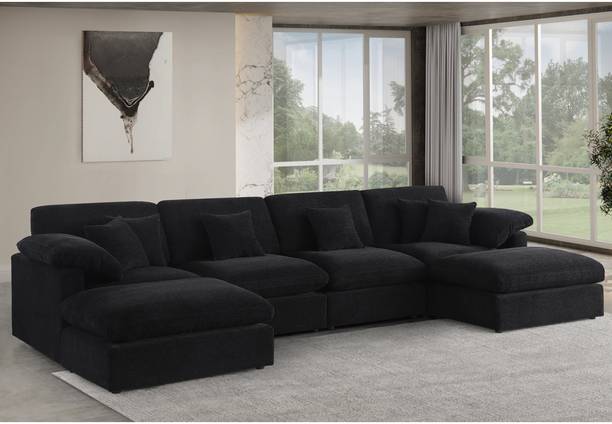 BambooBay Fabric 6 Seater  Sofa