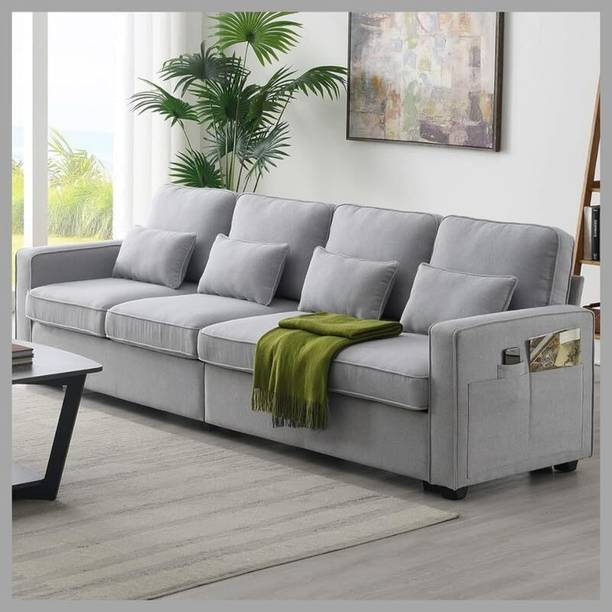 Zikra Jasper Fabric 4 Seater  Sofa