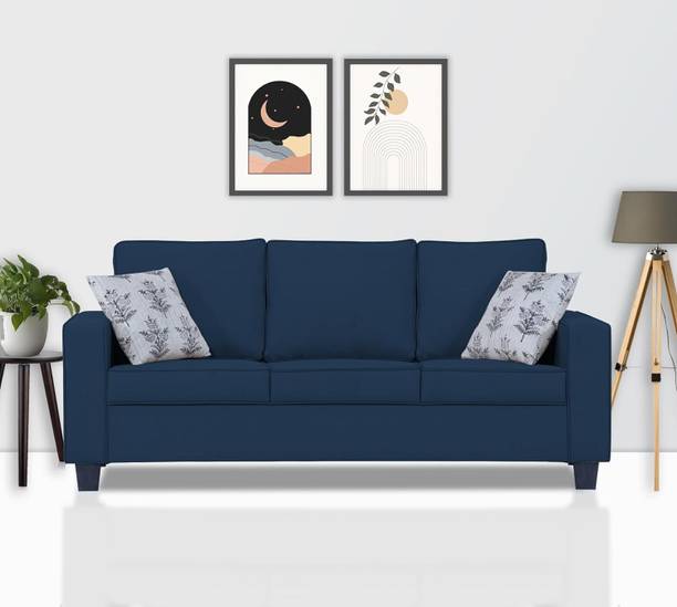 Klenta Home Decor Wooden Frame Three Seater Fabric Sofa For Living Room/ Office/ Guest Room || Fabric 3 Seater  Sofa