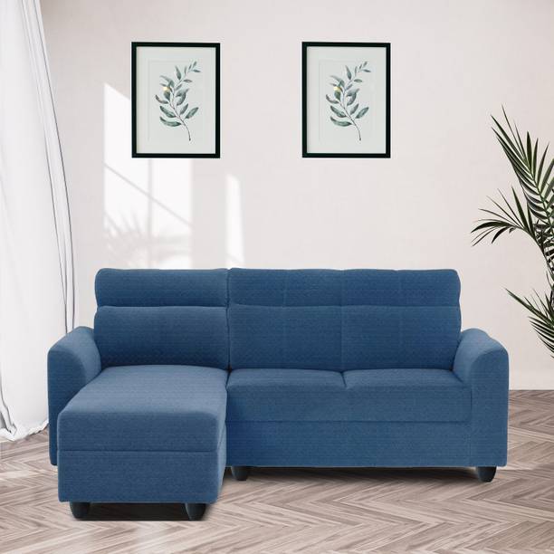 Cozyheaven 3 Seater L Shape Convertible & Ottoman Modular Sectional for Living Room Fabric 3 Seater  Sofa