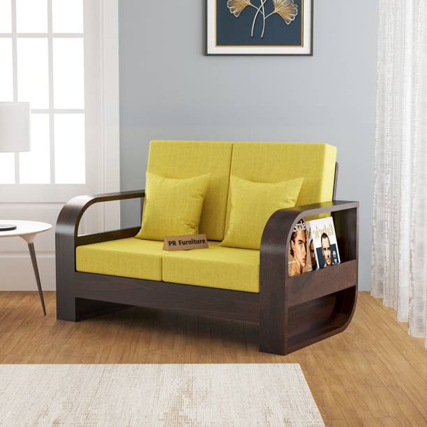 Flipkart Perfect Homes Solid Sheesham Wood 2 Seater Sofa With Side Storage For Living Room Fabric 2 Seater  Sofa