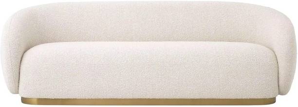 Kingsman Furnitures Brok Cream Boucle Fabric 3 Seater  Sofa