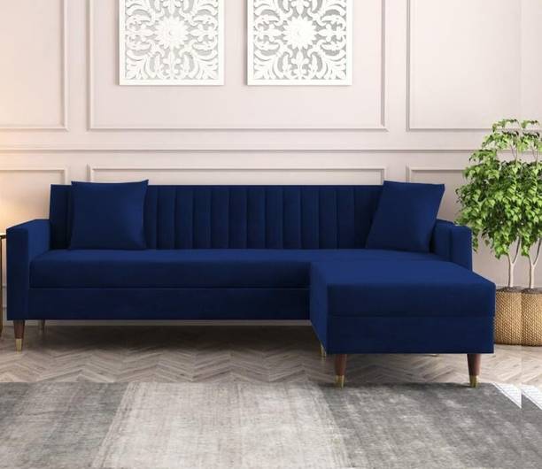 DMK Sofa Set with Two Cushions Perfect for Home Office Guests Living Room Fabric 4 Seater  Sofa