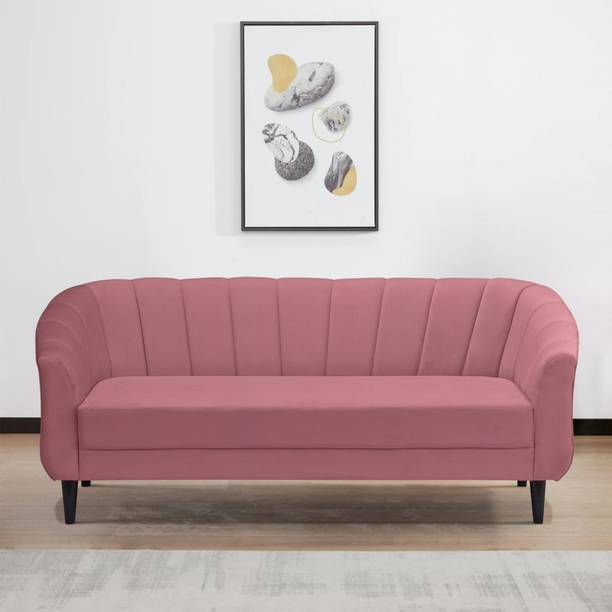 ARRA Henry Fabric Quilted Back Three Seater Sofa Fabric 3 Seater  Sofa
