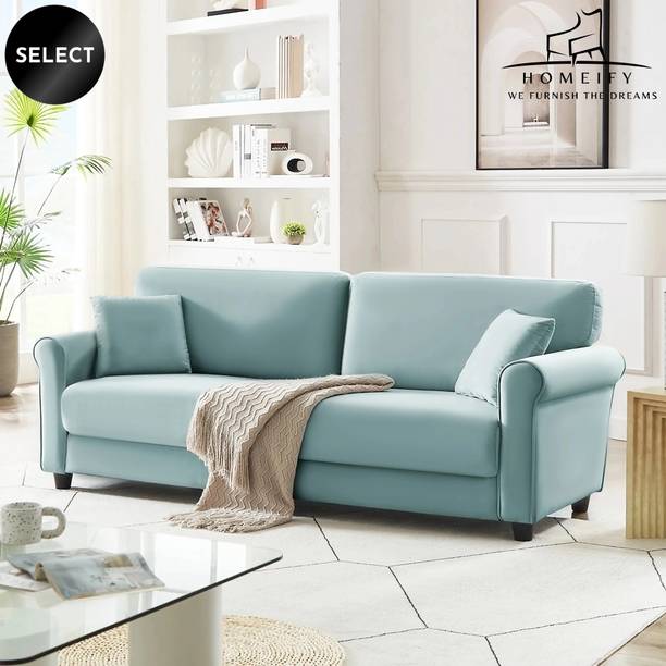 Homeify Blos 3 Seater Modern Comfy Sofa Set for Living Room Fabric 3 Seater  Sofa