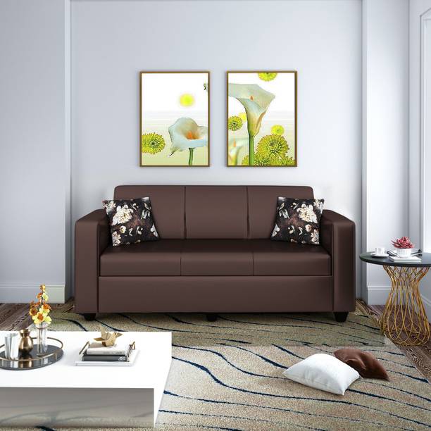 फ्लिपकार्ट परफेक्ट होम्स Burano लेदरेट सोफ़ा