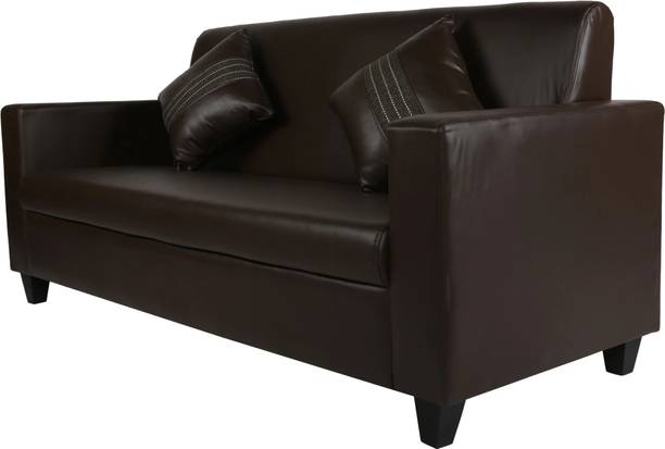 Flipkart Perfect Homes Crete Leatherette 3 Seater  Sofa