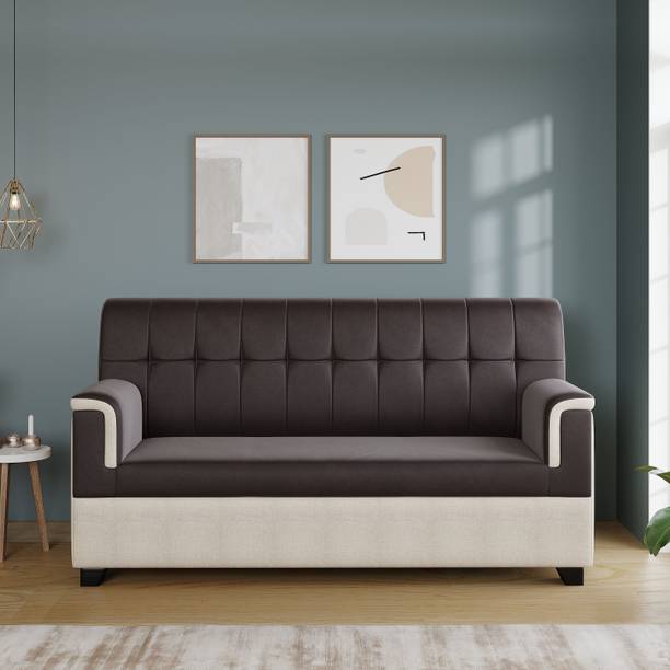 Allie Wood Fabric 3 Seater  Sofa