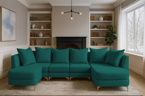 Casaliving Zoe Solid Wood 8 Seater  Sofa