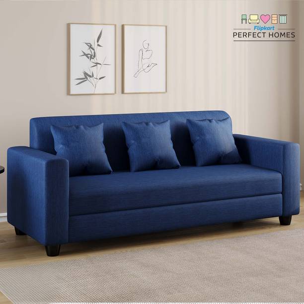 Flipkart Perfect Homes Bergen Fabric 3 Seater  Sofa