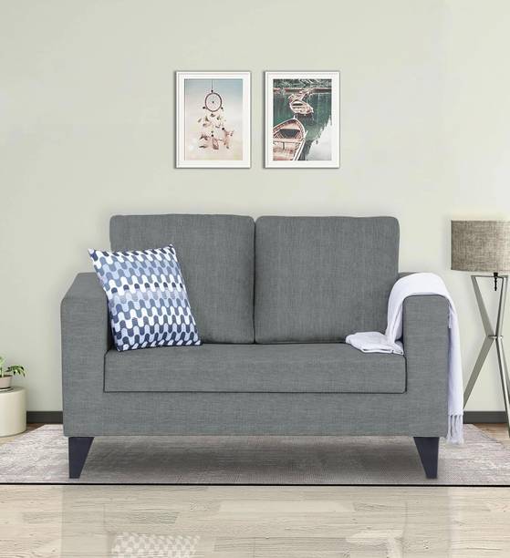 Flipkart Perfect Homes Solid Wood Framed Upholstered Two Seater Fabric Sofa For Living Room | Office | Fabric 2 Seater  Sofa