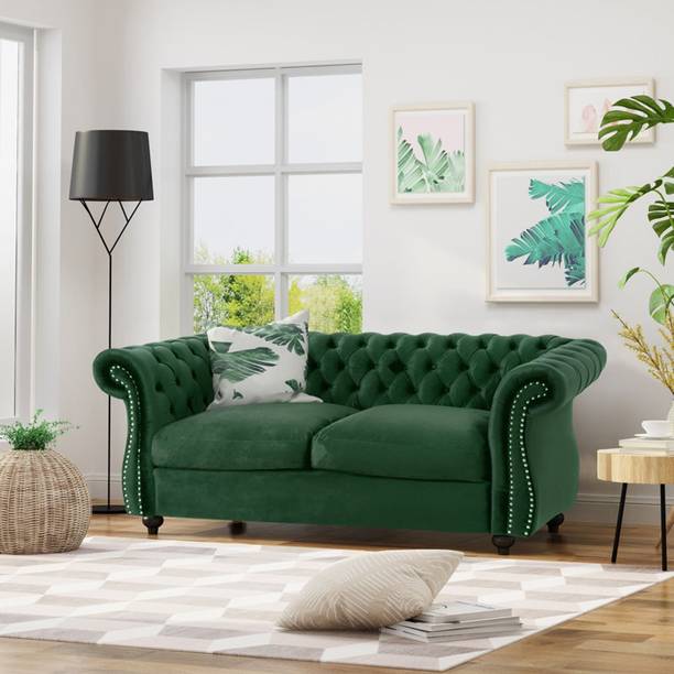 INSTYLE Elegant & Classic Traditional Rolled Arm Modular Seating Loveseat Fabric 2 Seater  Sofa