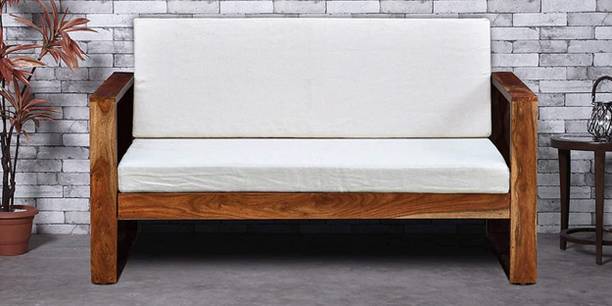 saamenia furnitures Solid Sheesham Wood 3 Seater Sofa For Living, Waiting Room/ Office Fabric 3 Seater  Sofa