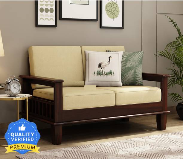 Allie Wood Fabric 2 Seater  Sofa