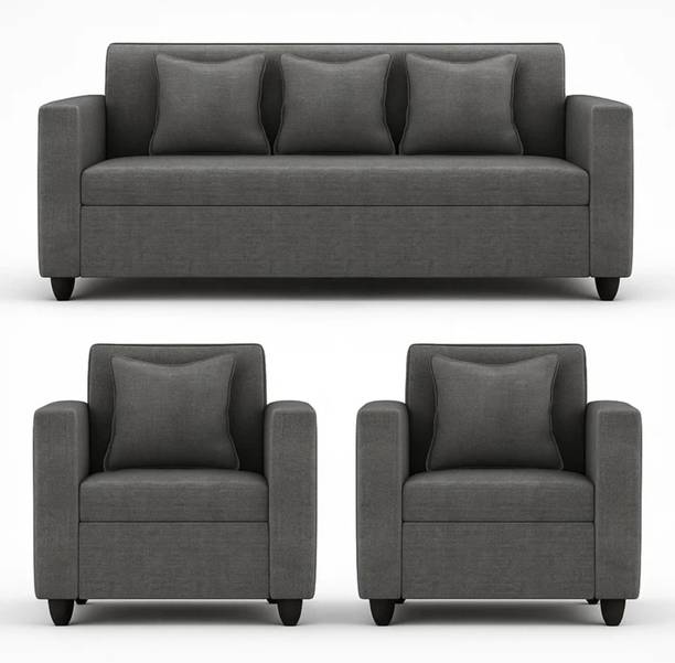 thelazyloft POLO Grey Fabric 5 Seater  Sofa