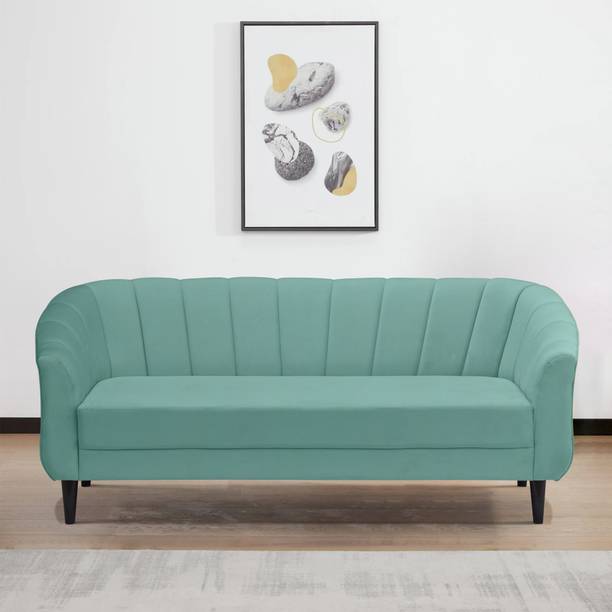 ARRA Henry Fabric Quilted Back Three Seater Sofa Fabric 3 Seater  Sofa