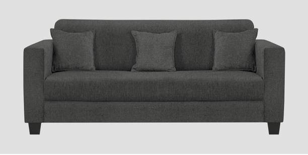 thelazyloft Pearl 3 seater Grey Fabric 3 Seater  Sofa