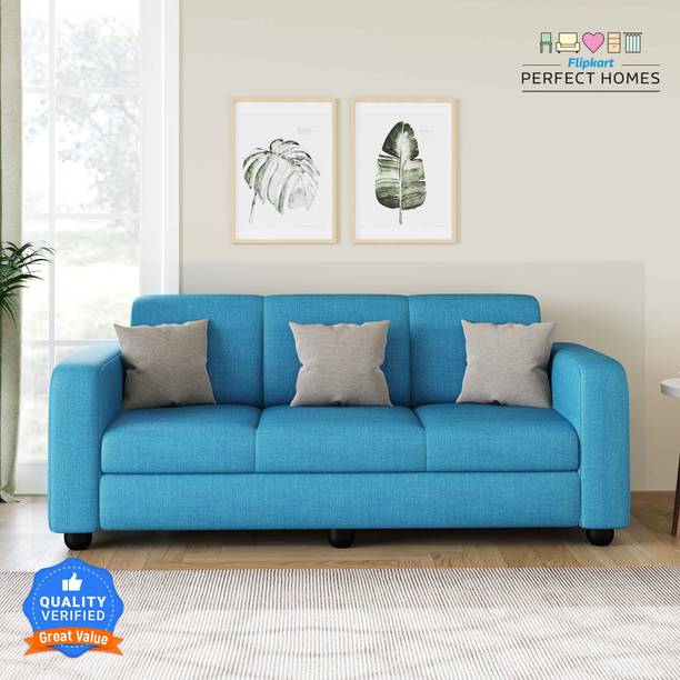 Flipkart Perfect Homes Burano Fabric 3 Seater  Sofa