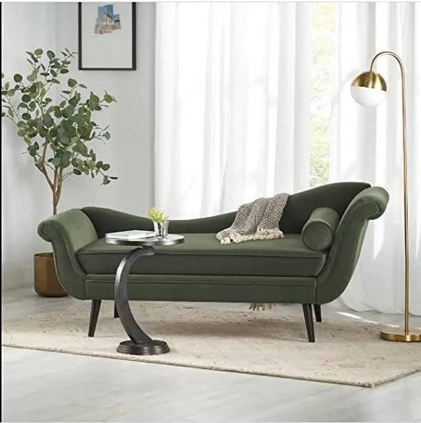 Soul Light Art Wooden 2-Seater Settee Sofa Diwan Chase Lounge for Your Loving Space Green Half-leather 2 Seater Sofa