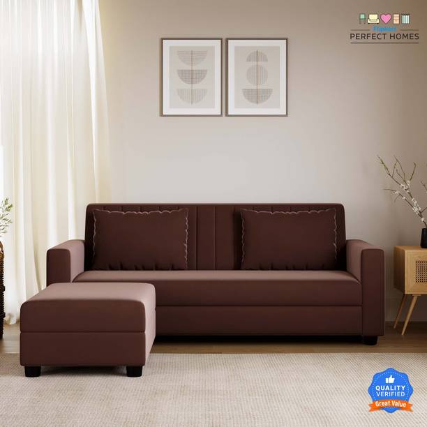 Flipkart Perfect Homes Aeroform Luxuary Sofa Velvet Upholstery l Rick look Legs Fabric 4 Seater  Sofa